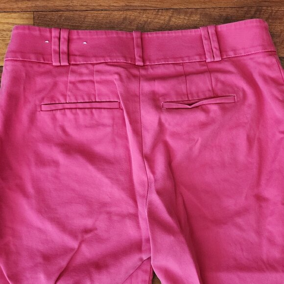 LOFT Hot Pink Julie Cotton/Spandex Cropped Pants Size 4 Petite - Picture 13 of 15